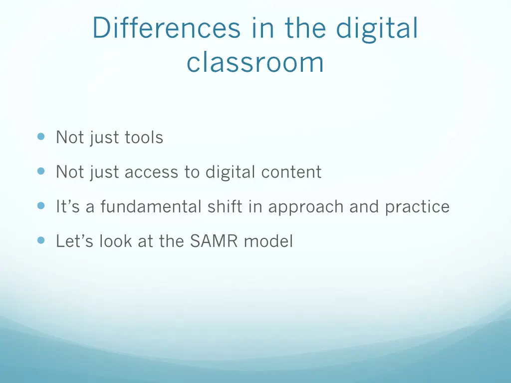differences in the digital classroom