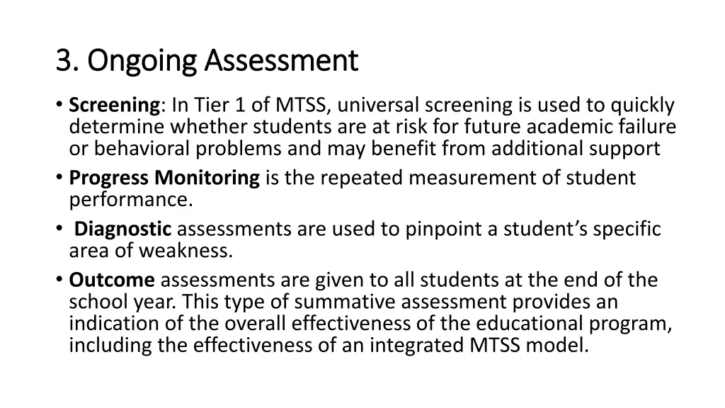 3 ongoing assessment 3 ongoing assessment
