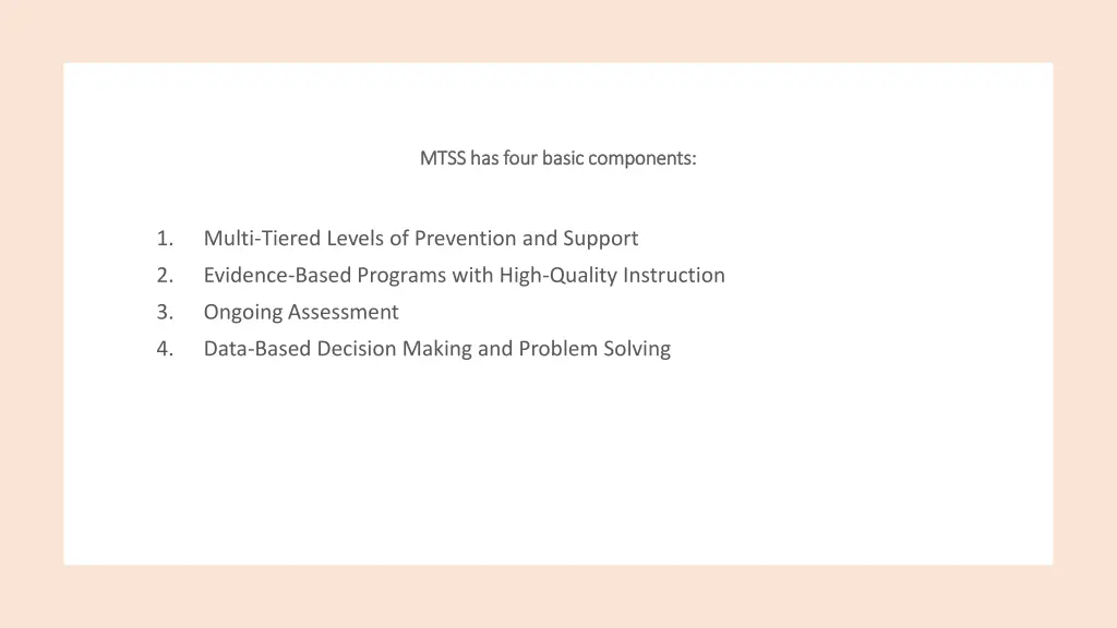 mtss has four basic components mtss has four