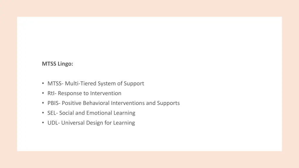 mtss lingo