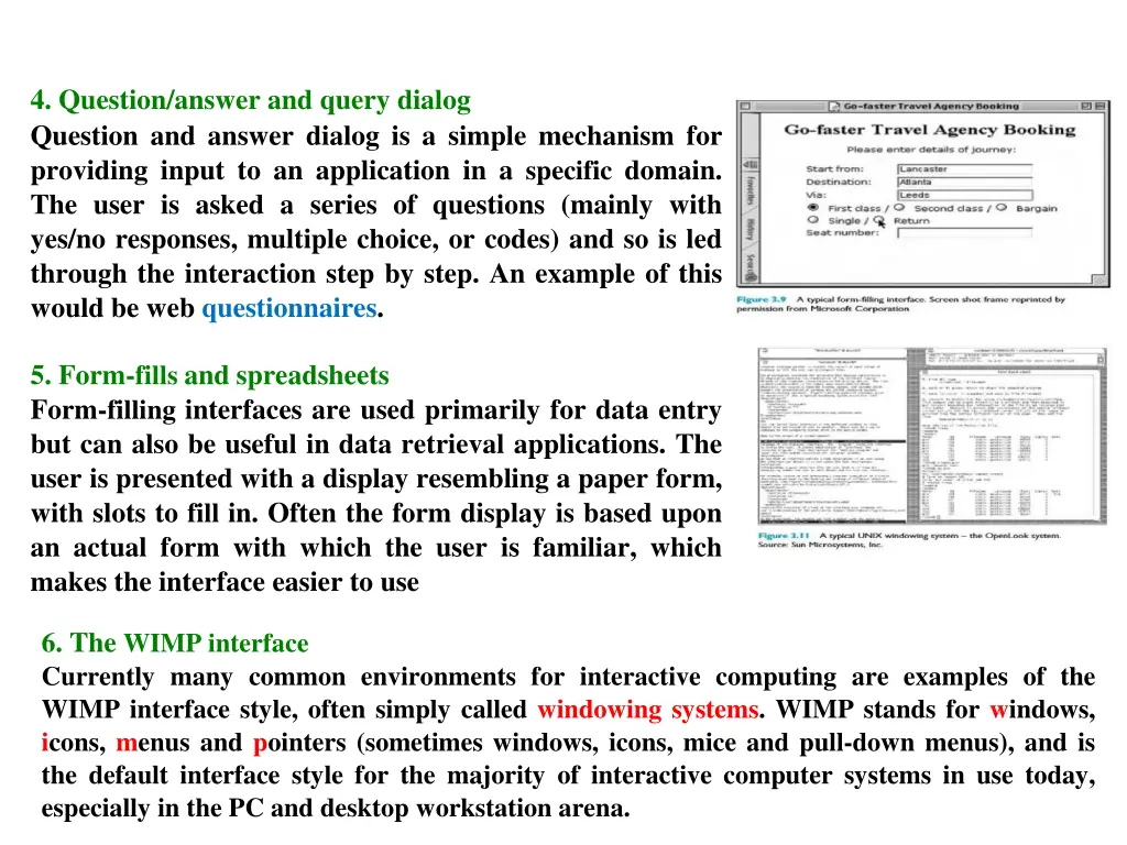 4 question answer and query dialog question