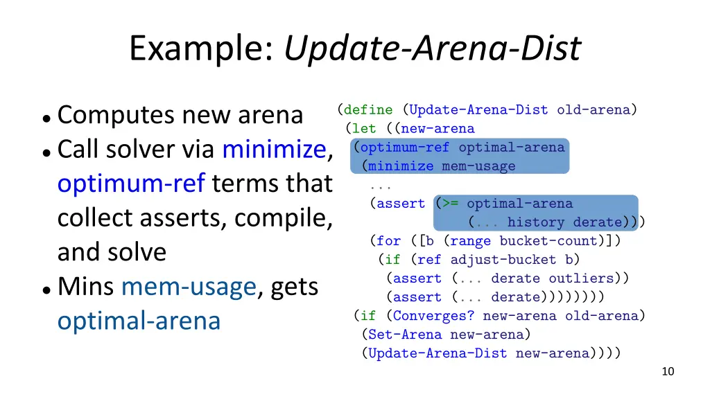 example update arena dist 2