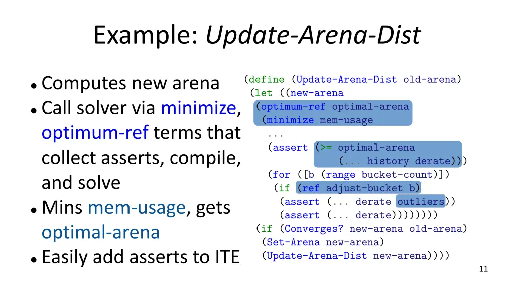 example update arena dist 3