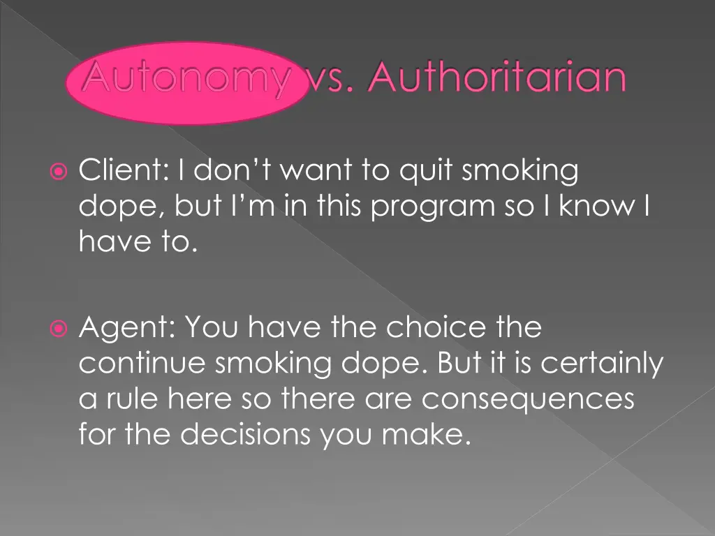 autonomy vs authoritarian