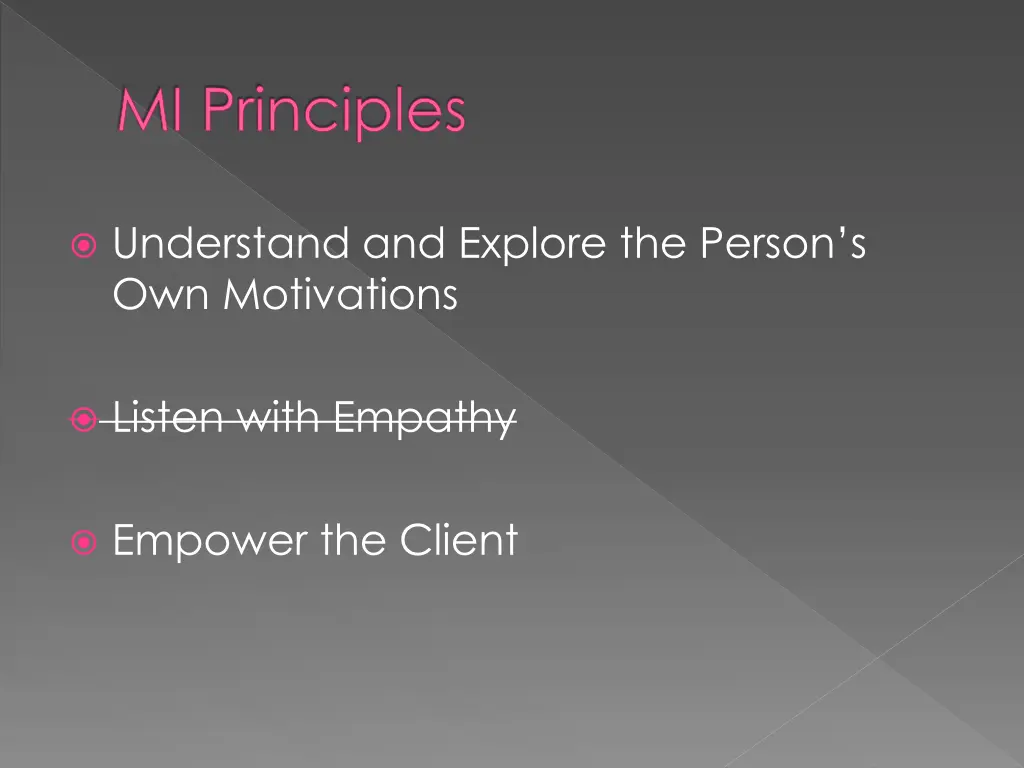 mi principles