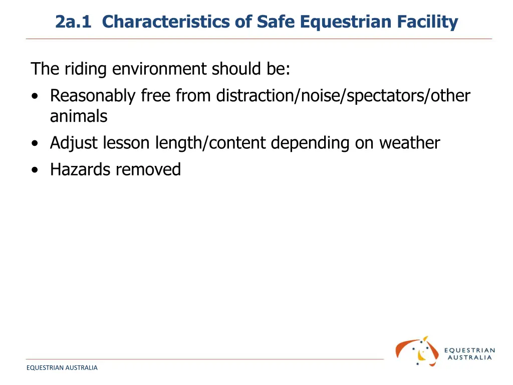 2a 1 characteristics of safe equestrian facility 6