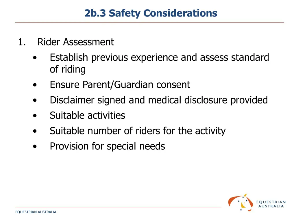 2b 3 safety considerations