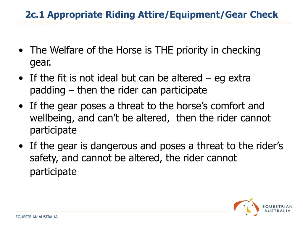 2c 1 appropriate riding attire equipment gear 1