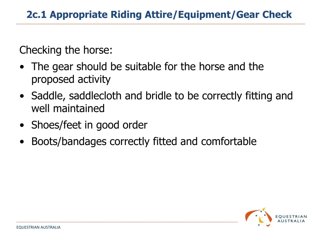 2c 1 appropriate riding attire equipment gear 3