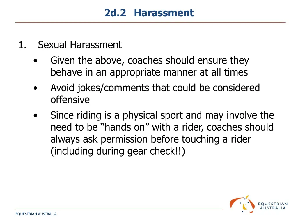 2d 2 harassment 3