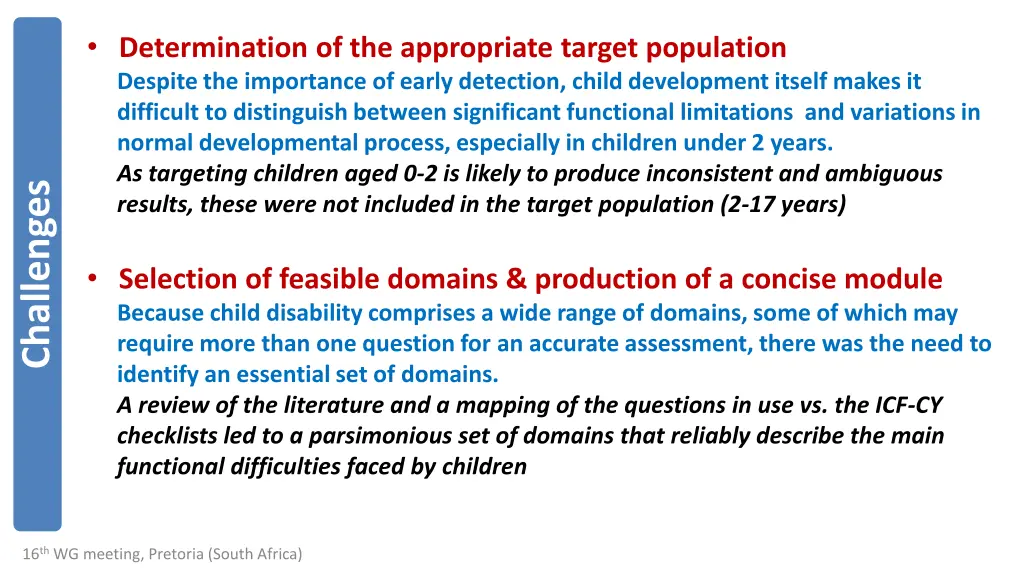 determination of the appropriate target