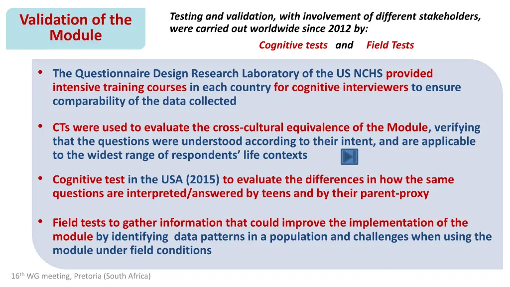 testing and validation with involvement