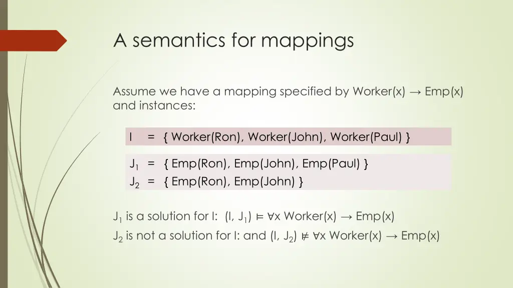 a semantics for mappings 1