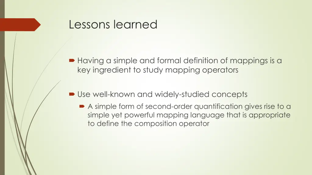 lessons learned 2