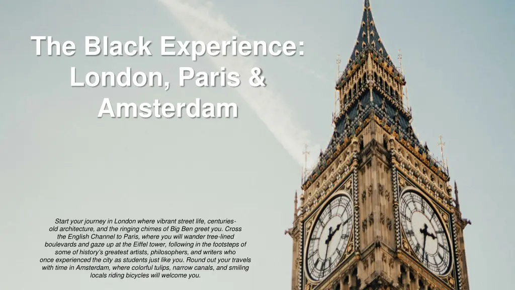 the black experience london paris amsterdam