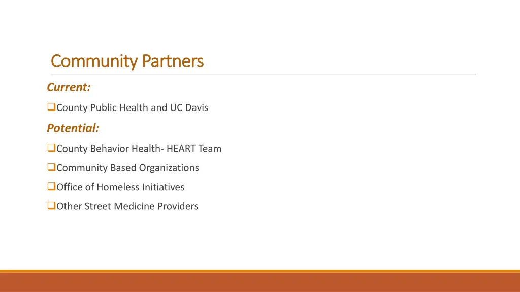 community community partners