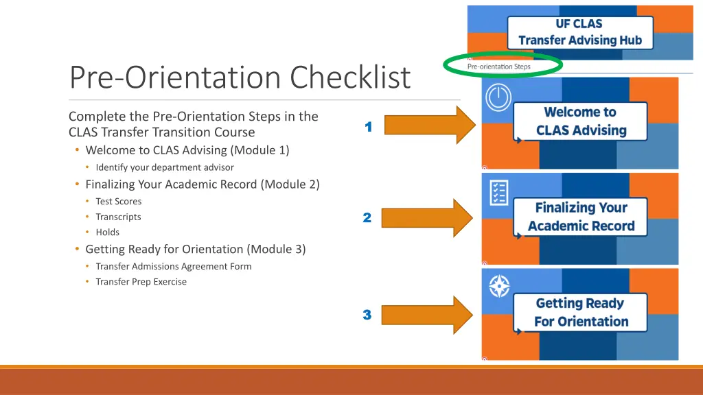 pre orientation checklist 3