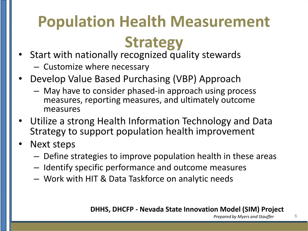 population health measurement strategy start with