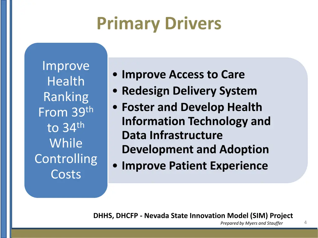 primary drivers
