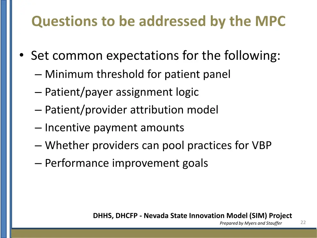 questions to be addressed by the mpc