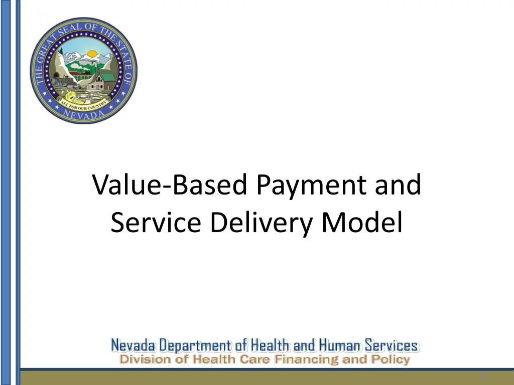 value based payment and service delivery model