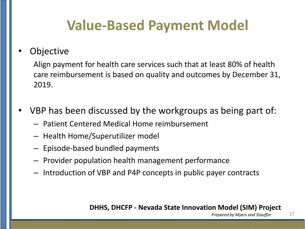 value based payment model
