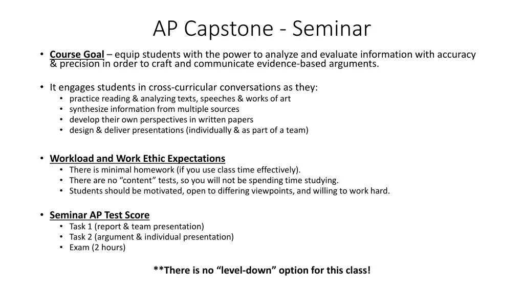 ap capstone seminar