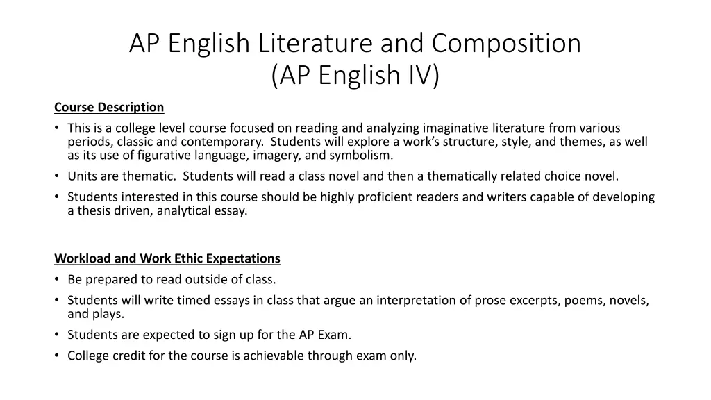ap english literature and composition ap english