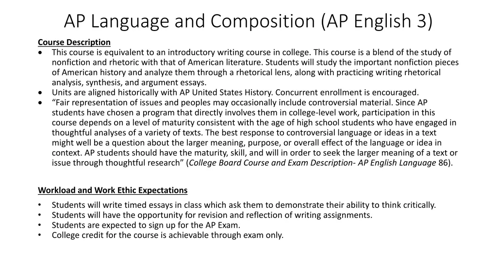 ap language and composition ap english 3