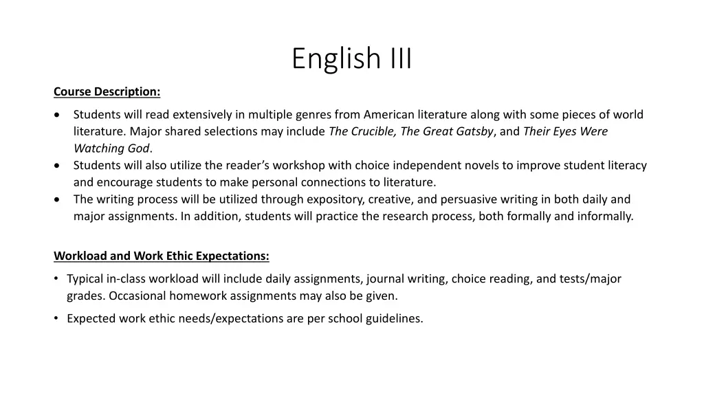 english iii