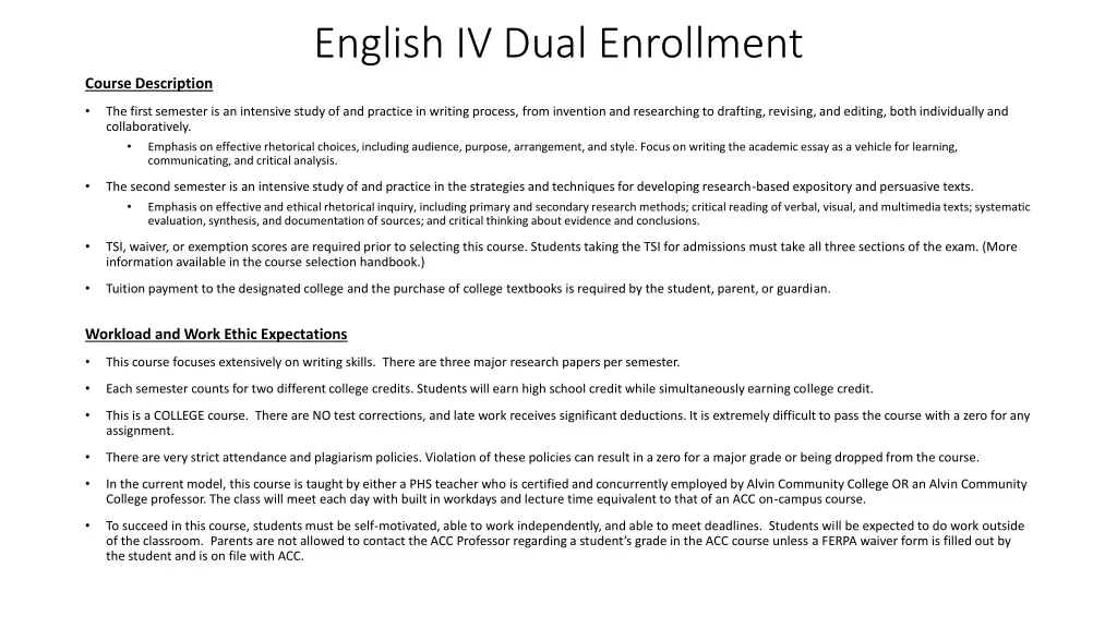 english iv dual enrollment