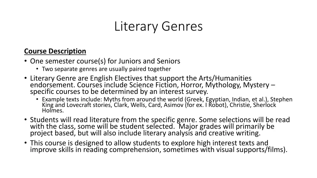 literary genres
