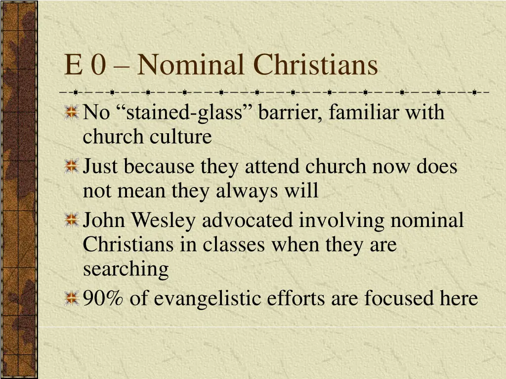 e 0 nominal christians
