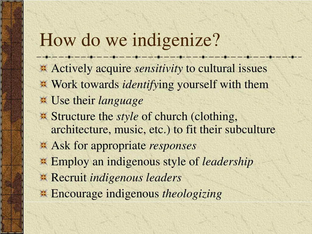 how do we indigenize