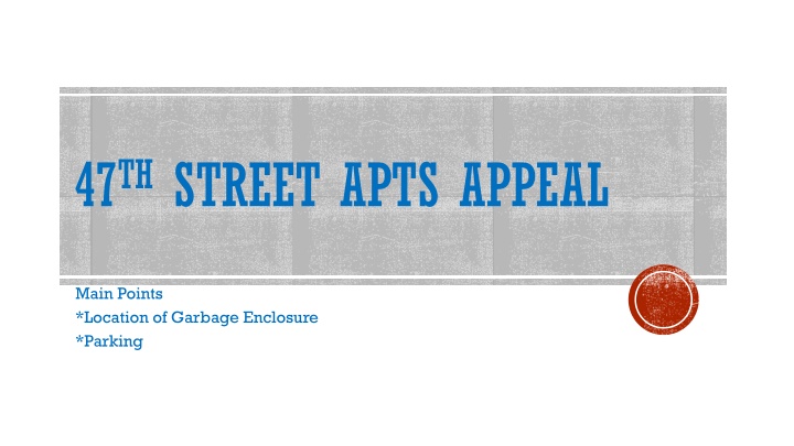 47 th street apts appeal