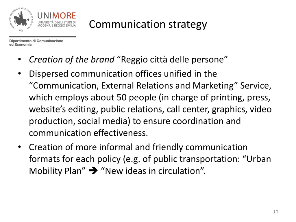 communication strategy