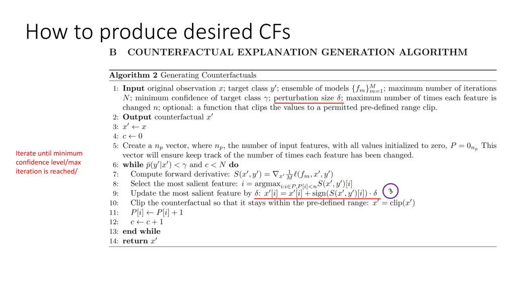 how to produce desired cfs 3