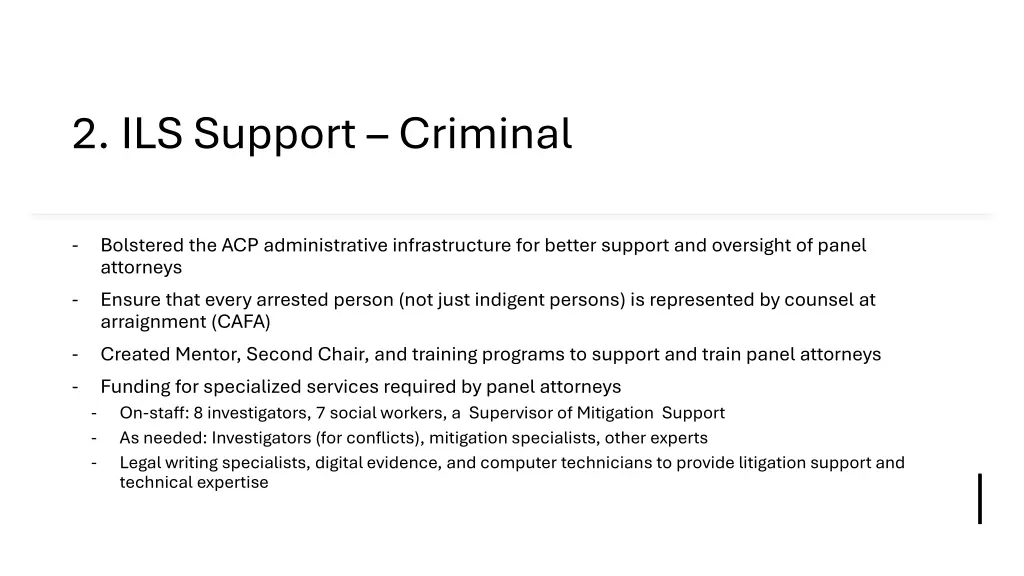 2 ils support criminal