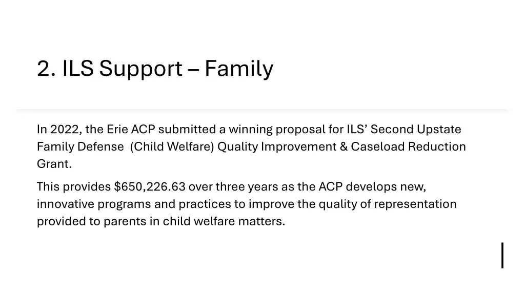 2 ils support family