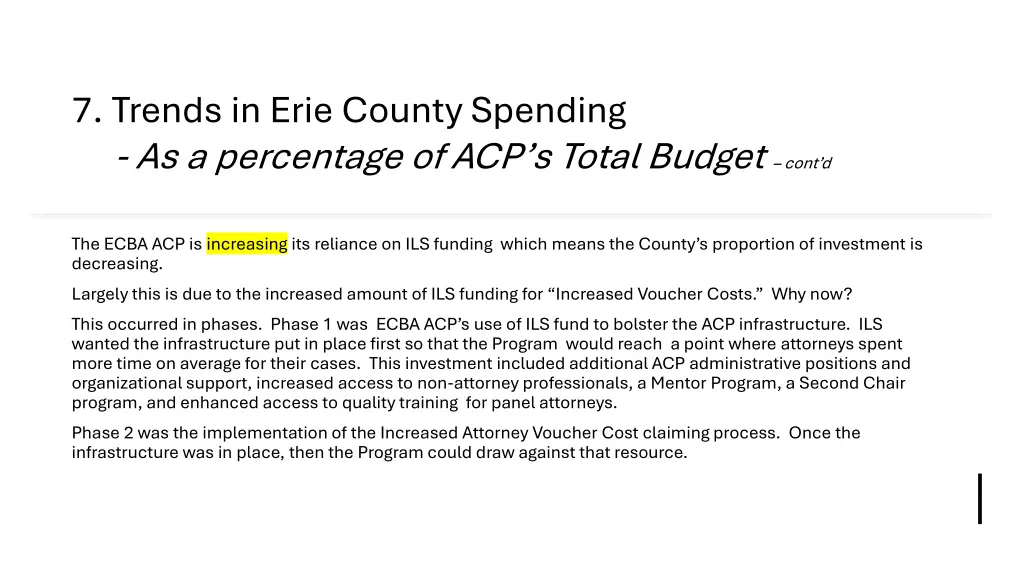 7 trends in erie county spending as a percentage 1