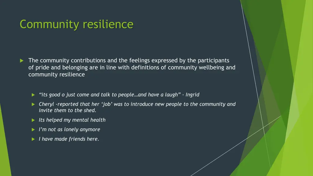 community resilience