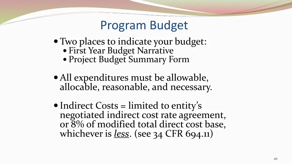 program budget