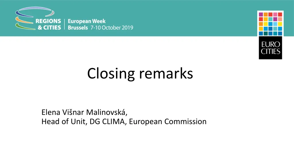closing remarks