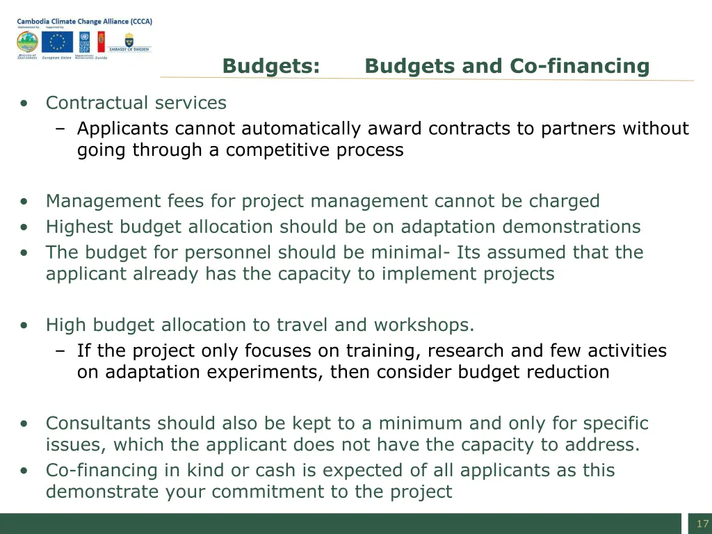 budgets