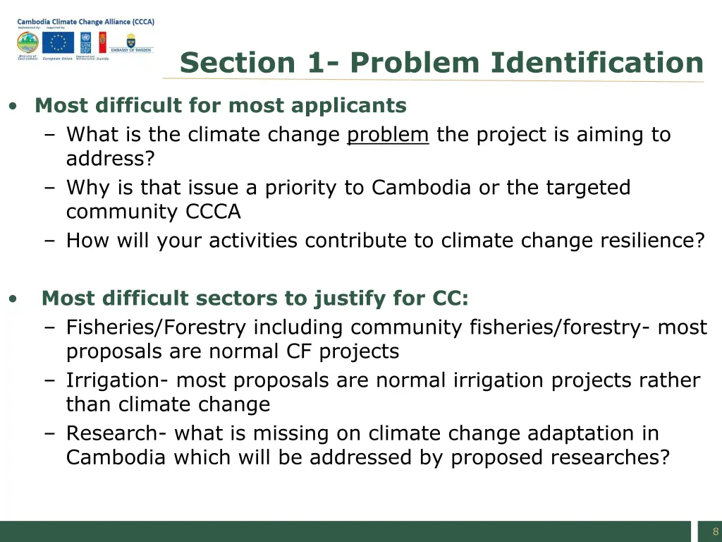section 1 problem identification