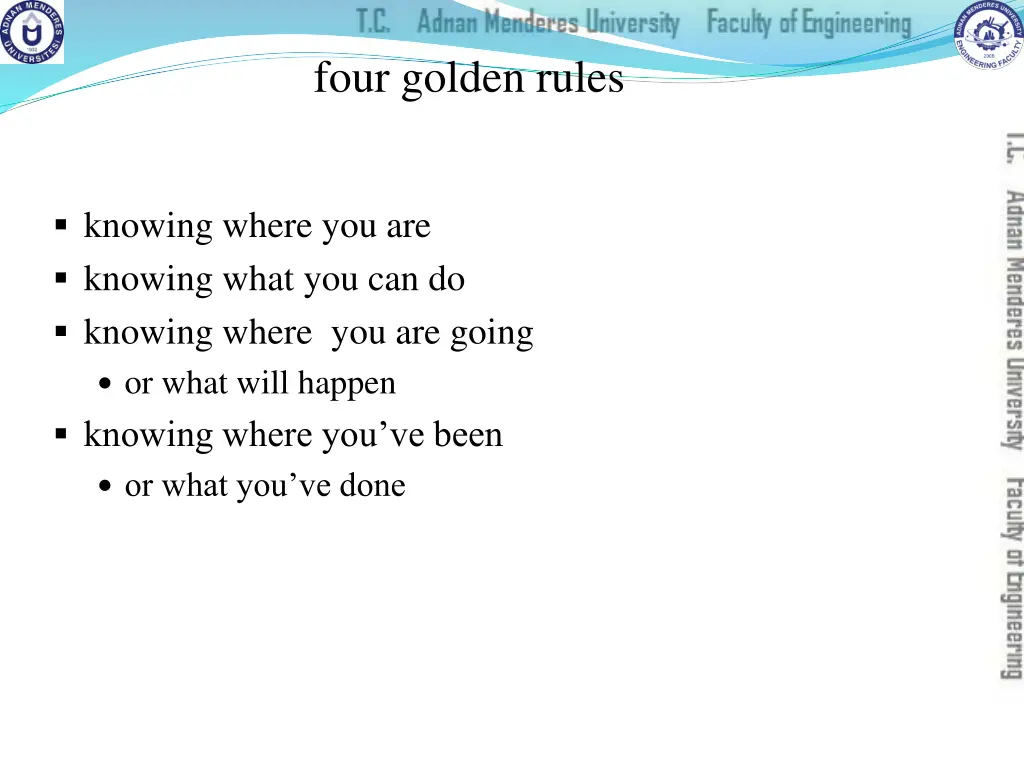 four golden rules