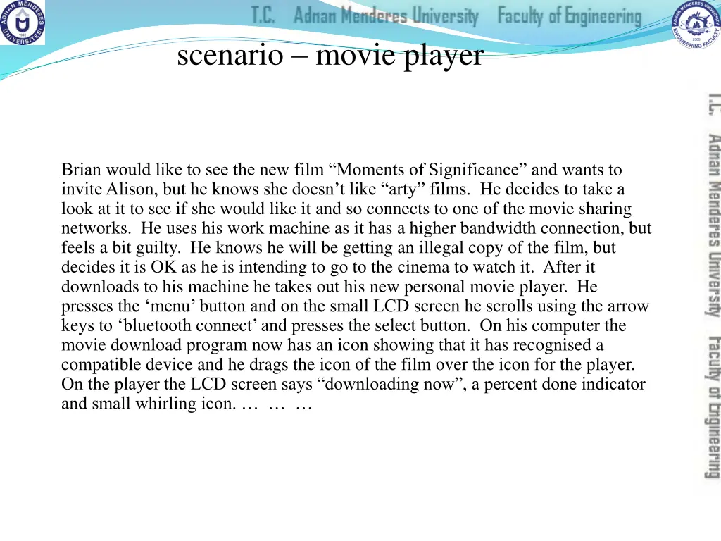 scenario movie player