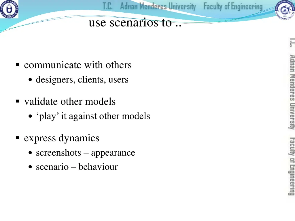 use scenarios to