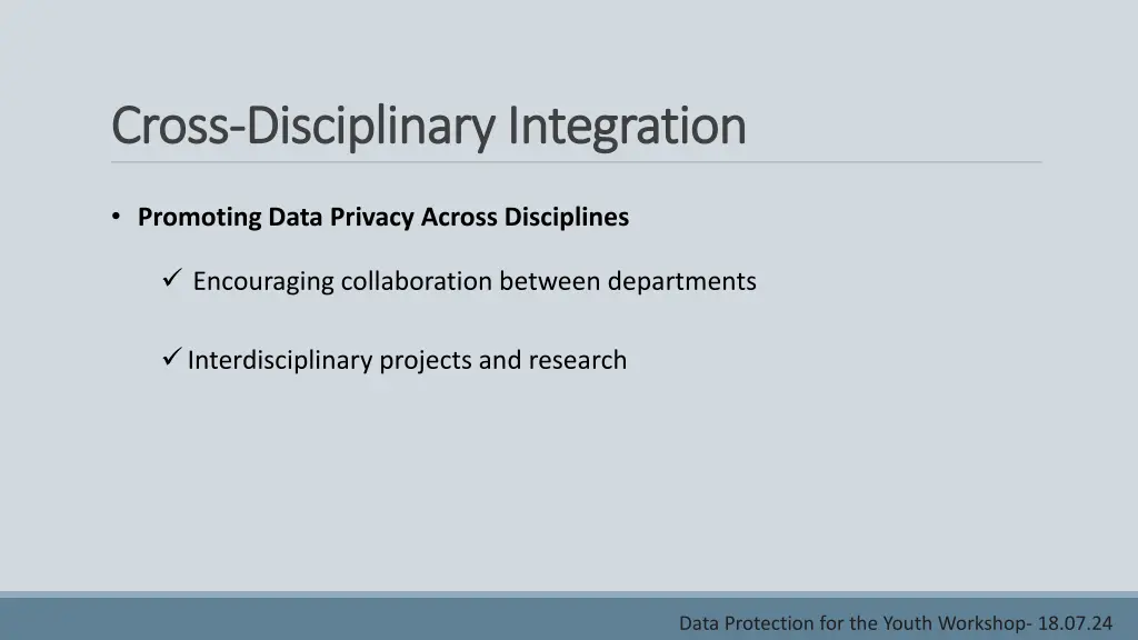 cross cross disciplinary integration disciplinary