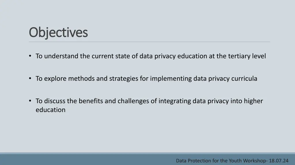 objectives objectives